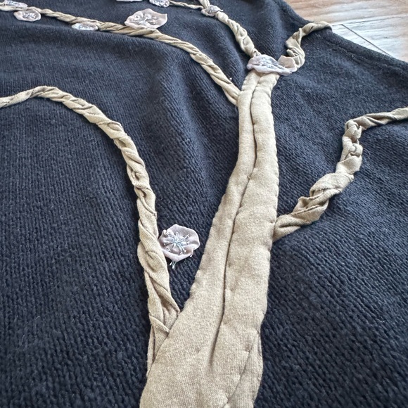 Cevelo Black Cardigan Embellished Appliqué - Picture 10 of 15